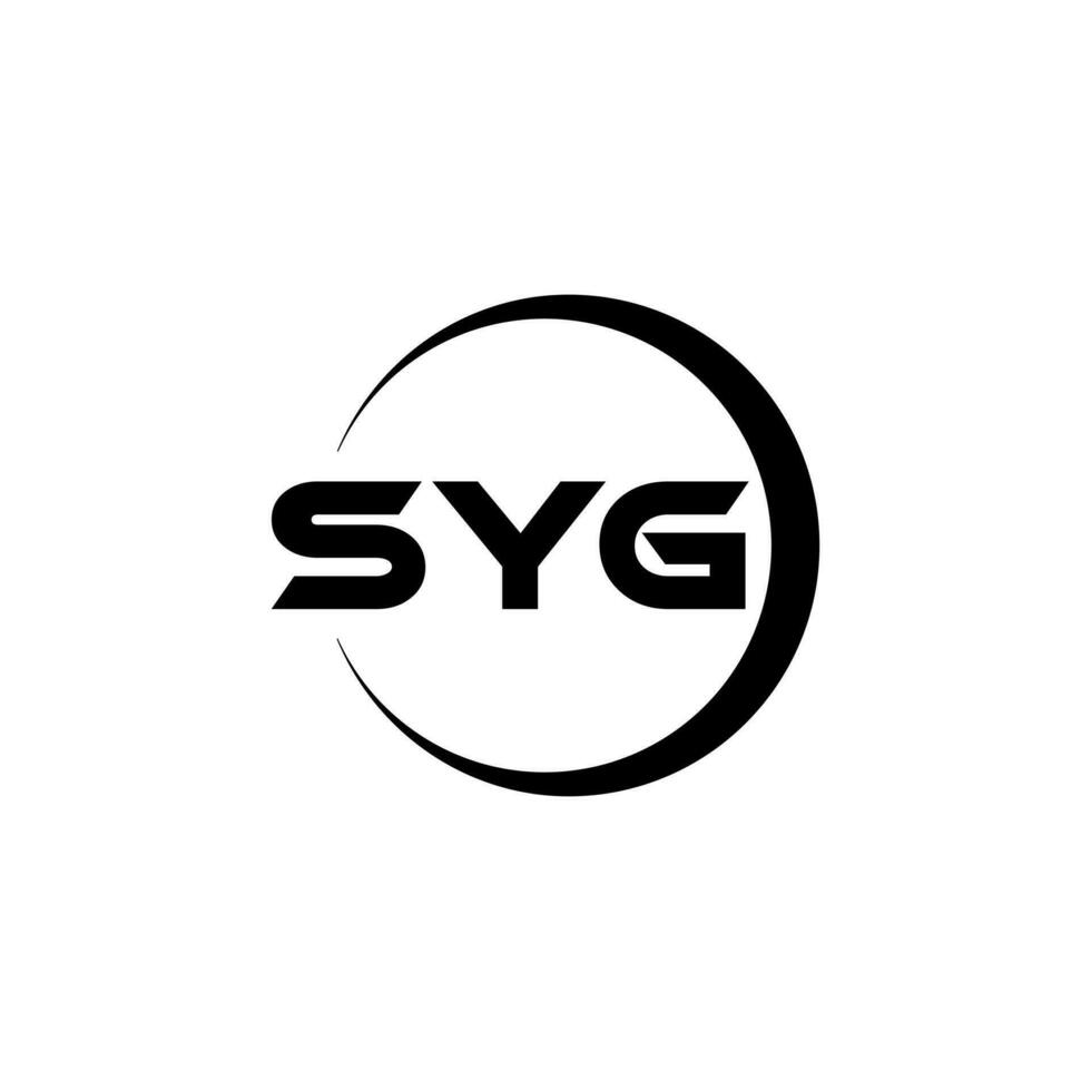 SYG Letter Logo Design, Inspiration for a Unique Identity. Modern Elegance and Creative Design. Watermark Your Success with the Striking this Logo. vector