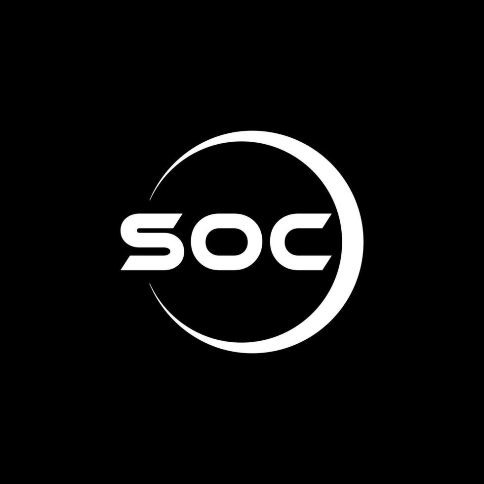 SOC Letter Logo Design, Inspiration for a Unique Identity. Modern Elegance and Creative Design. Watermark Your Success with the Striking this Logo. vector