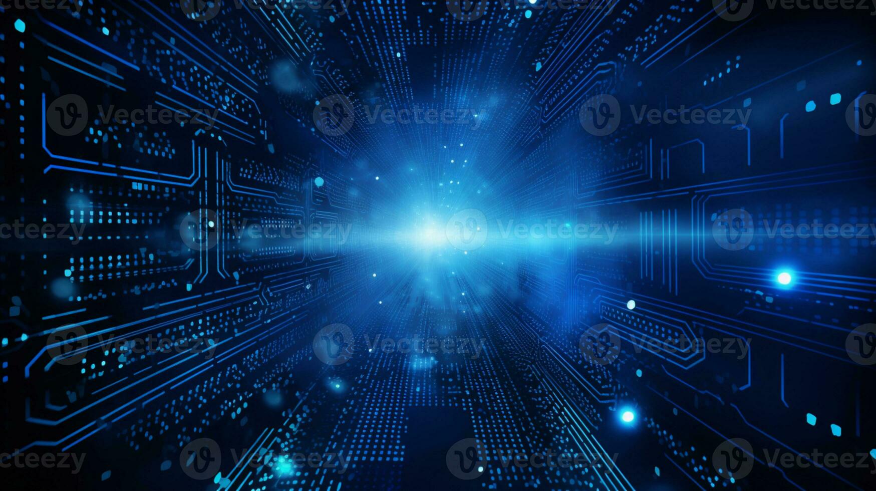 Abstract Background futuristic technology dark blue background, Data transfer concept, AI Generative photo