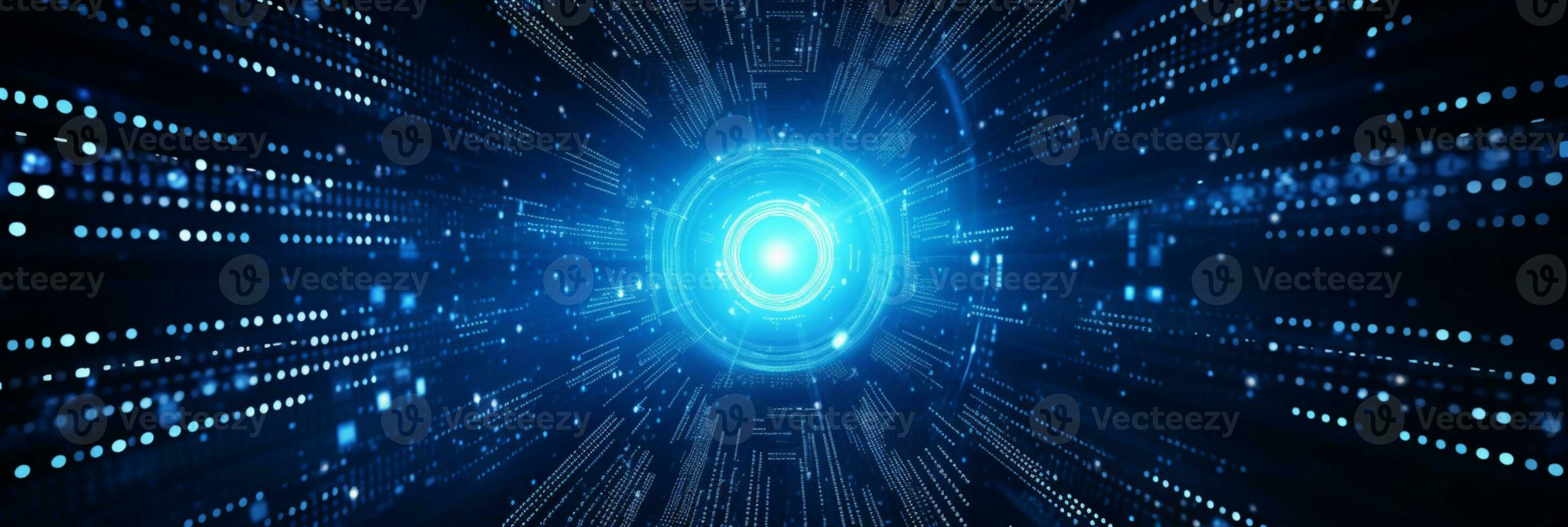 Abstract Background futuristic technology dark blue background, Data transfer concept, AI Generative photo