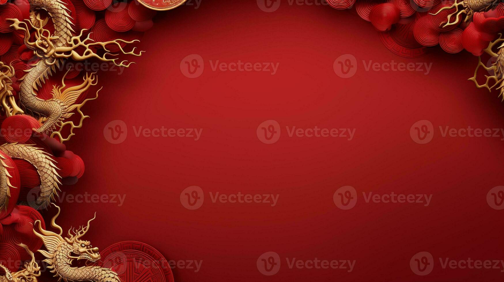 Chinese new year Abstract background, Holiday Celebration events concept, Copy space for text, AI Generative photo