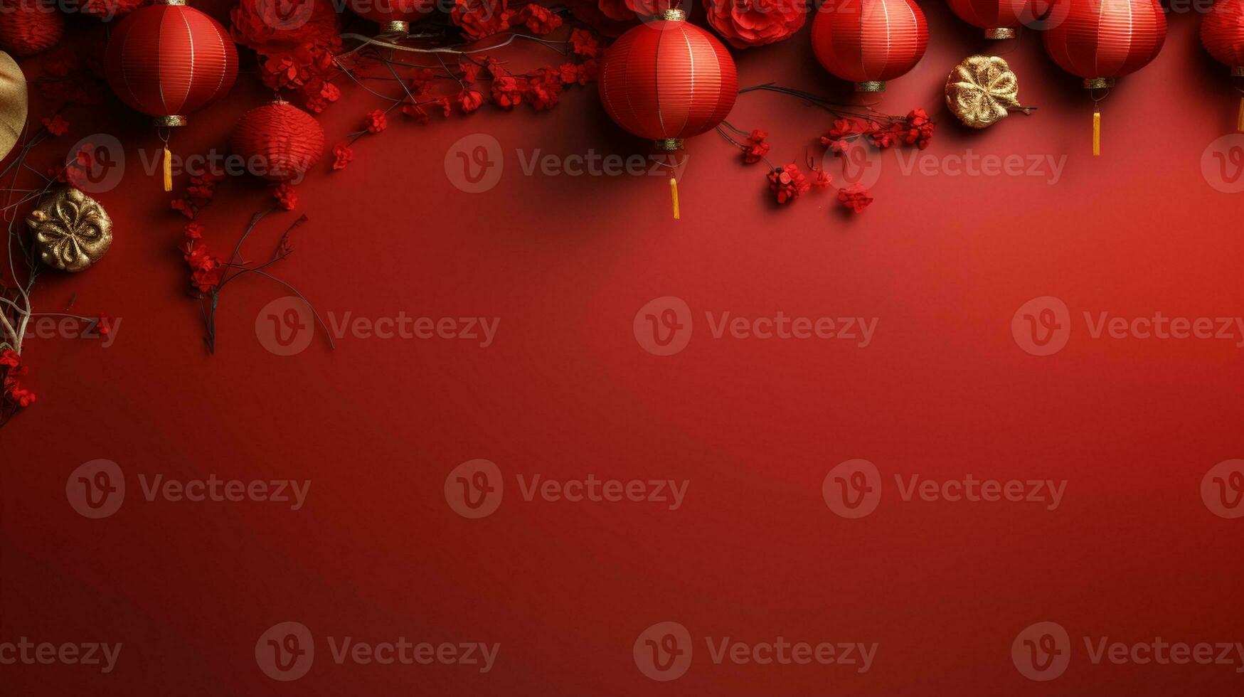 Chinese new year Abstract background, Holiday Celebration events concept, Copy space for text, AI Generative photo