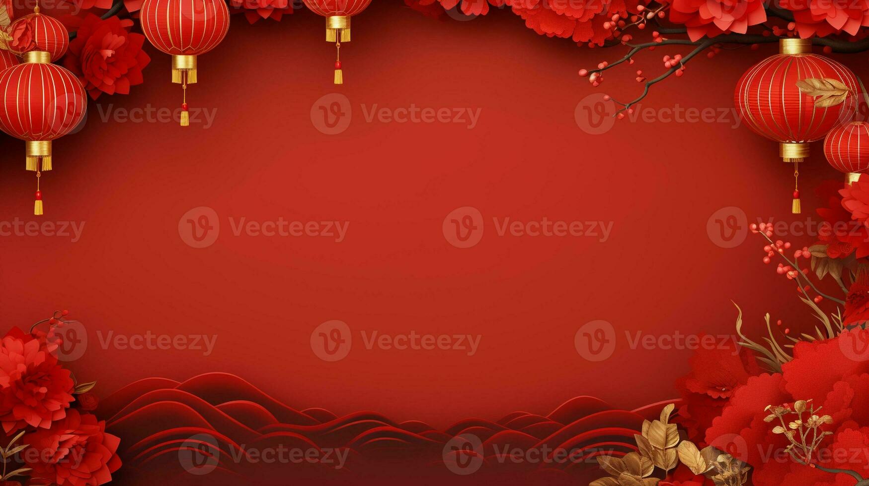 Chinese new year Abstract background, Holiday Celebration events concept, Copy space for text, AI Generative photo