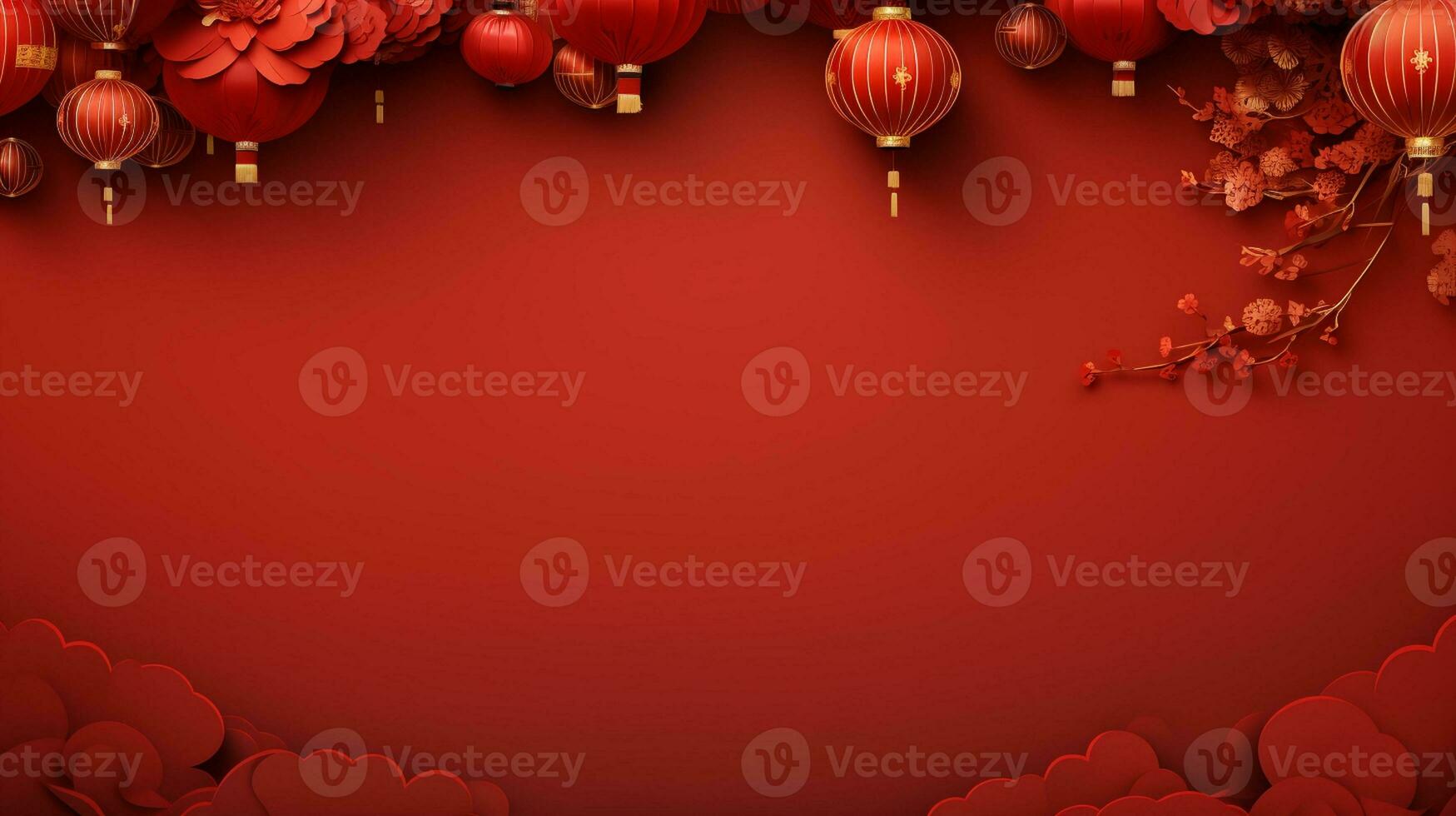 Chinese new year Abstract background, Holiday Celebration events concept, Copy space for text, AI Generative photo