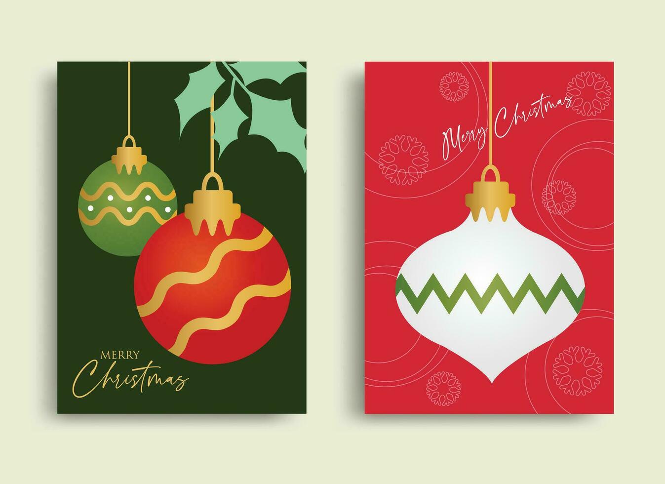 Simple Christmas ornament on colorful backgrounds, Vector illustration concepts for graphic and web design, social media banners, and marketing material.