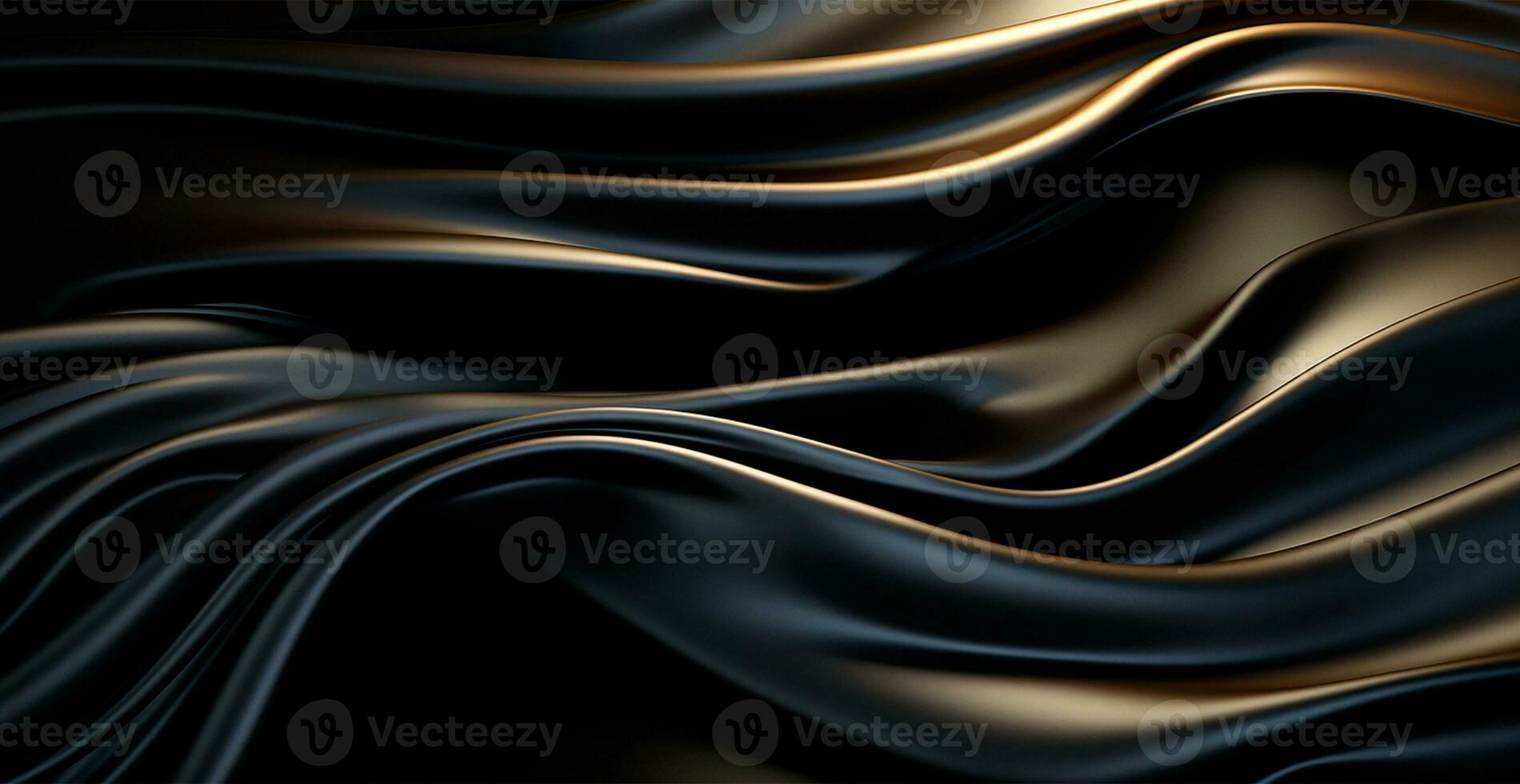 Abstract black white background, wavy lines lighting - AI generated image photo