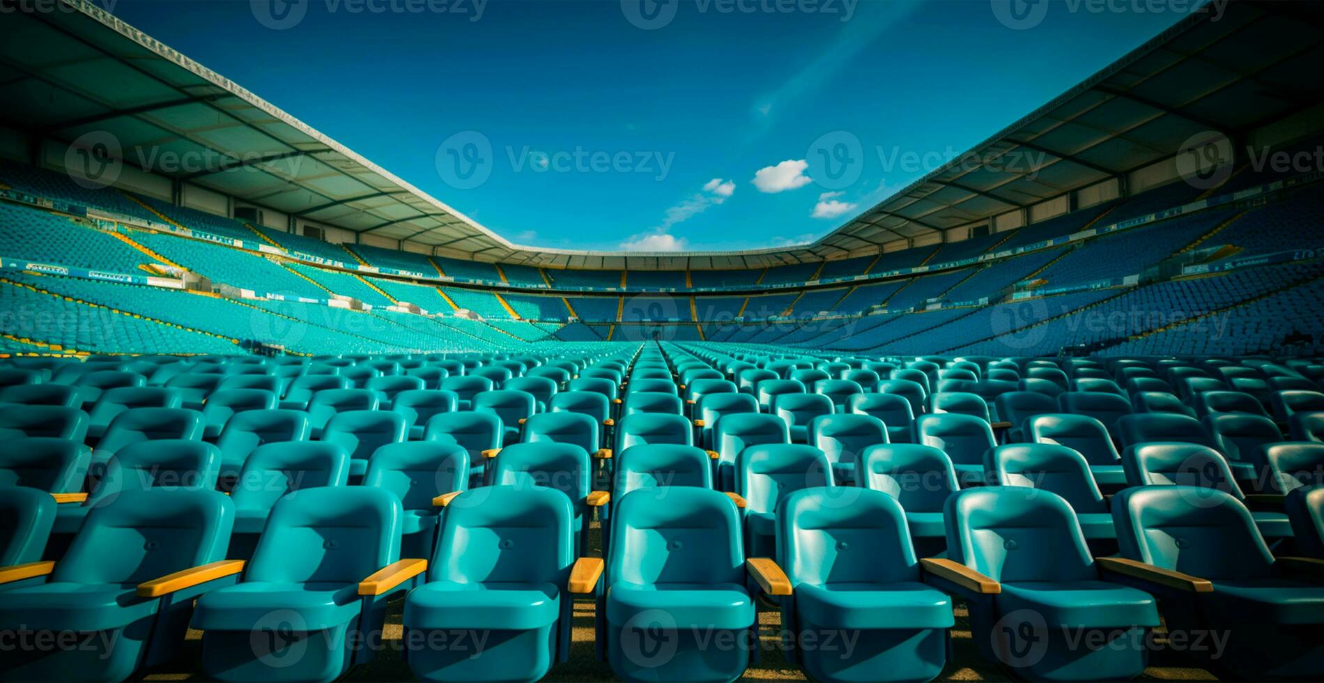 Seats in the stadium, sports arena football, hockey, basketball, volleyball, tennis - AI generated image photo