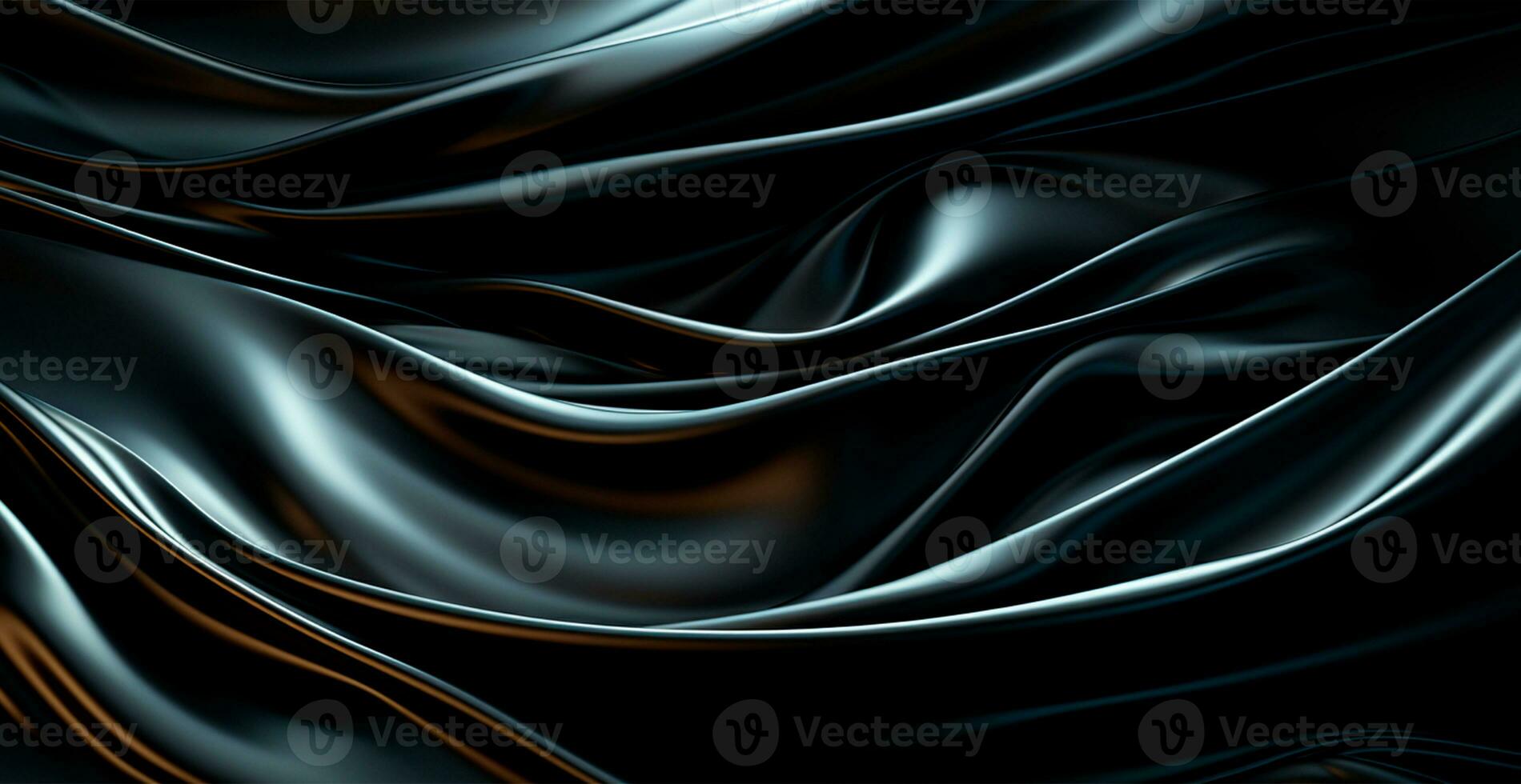 Abstract black white background, wavy lines lighting - AI generated image photo
