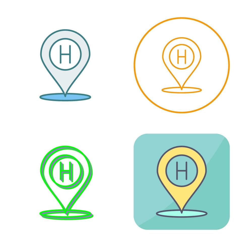 Hotel Location Vector Icon