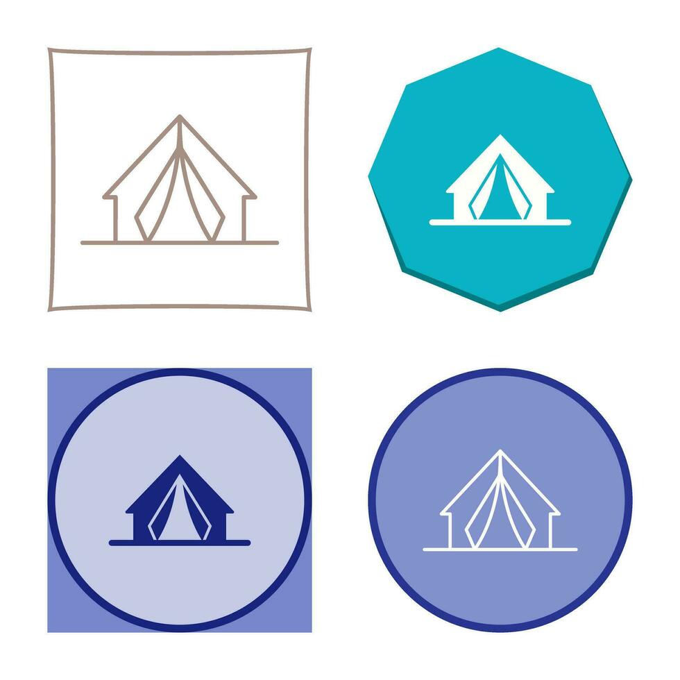 icono de vector de campamento