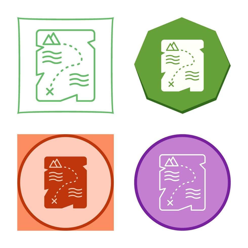 Treasure Map Vector Icon