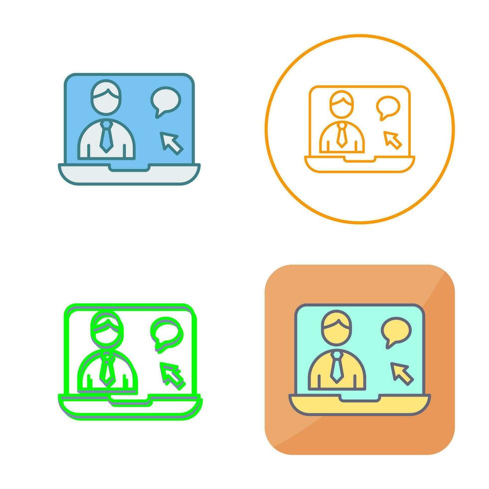 Online Interview Vector Icon
