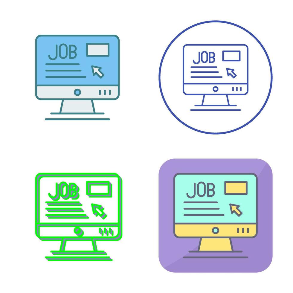 Online Job Vector Icon