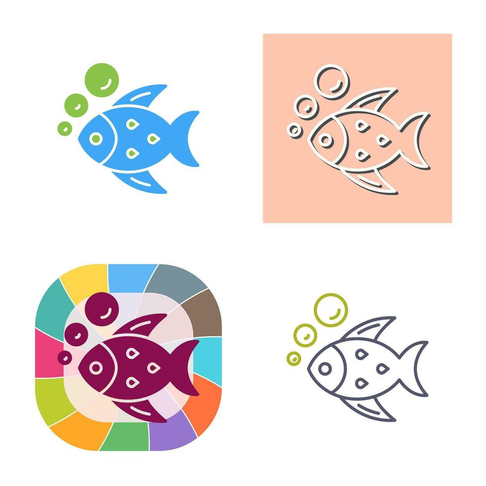 icono de vector de pescado