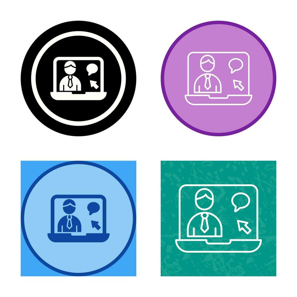 Online Interview Vector Icon