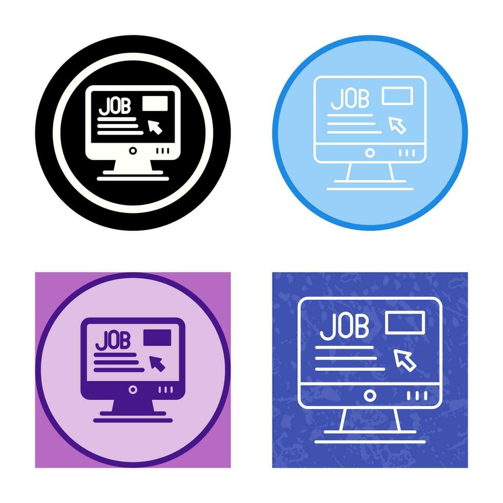 Online Job Vector Icon