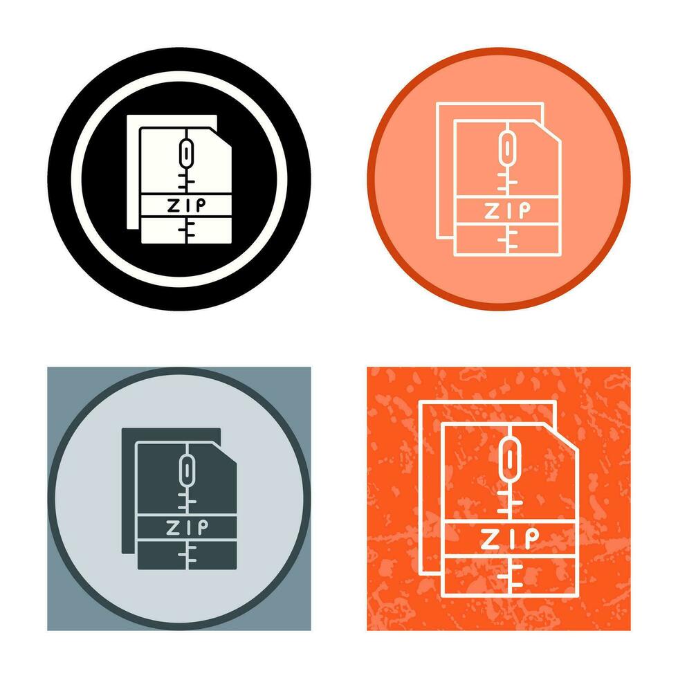 Zip File Vector Icon