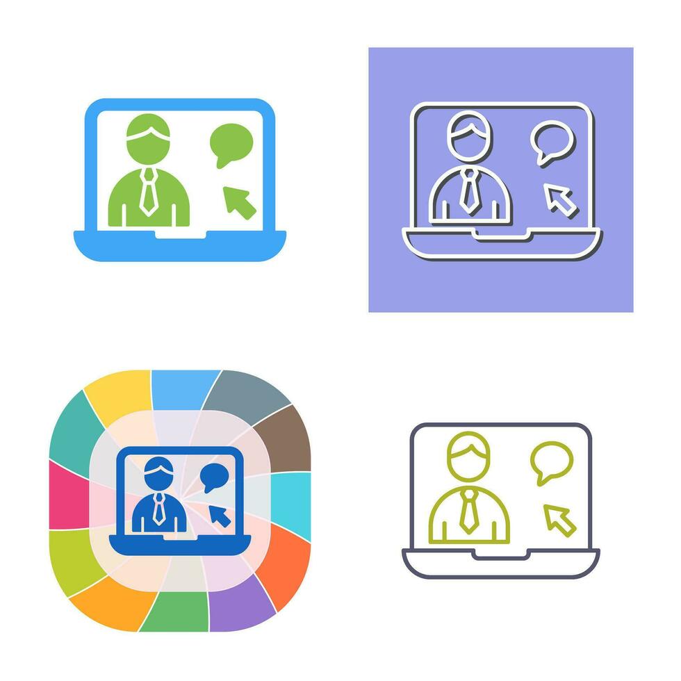 Online Interview Vector Icon