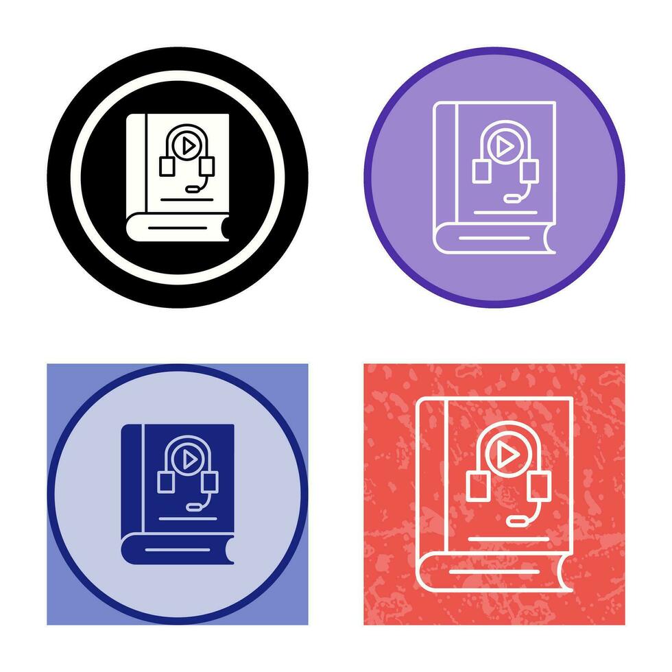 icono de vector de audiolibro