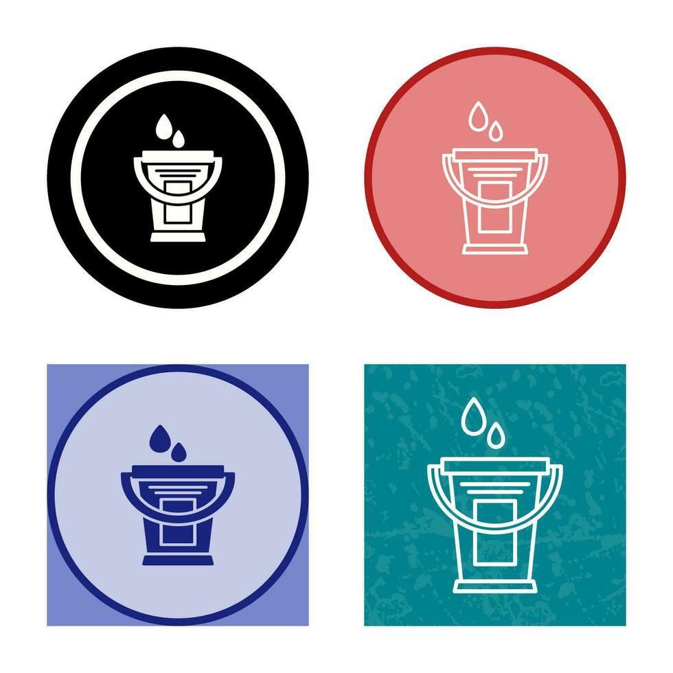 Water Bucket Vector Icon