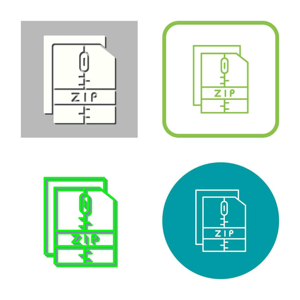 Zip File Vector Icon