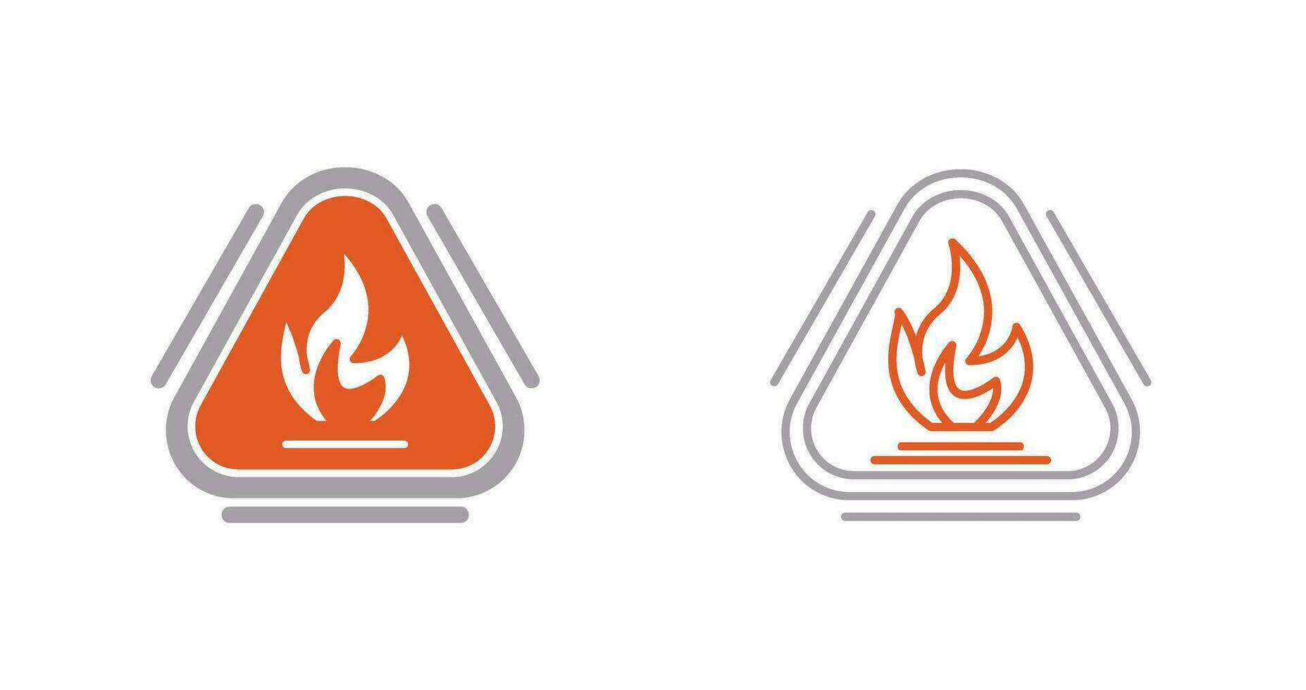 Caution Fire Vector Icon