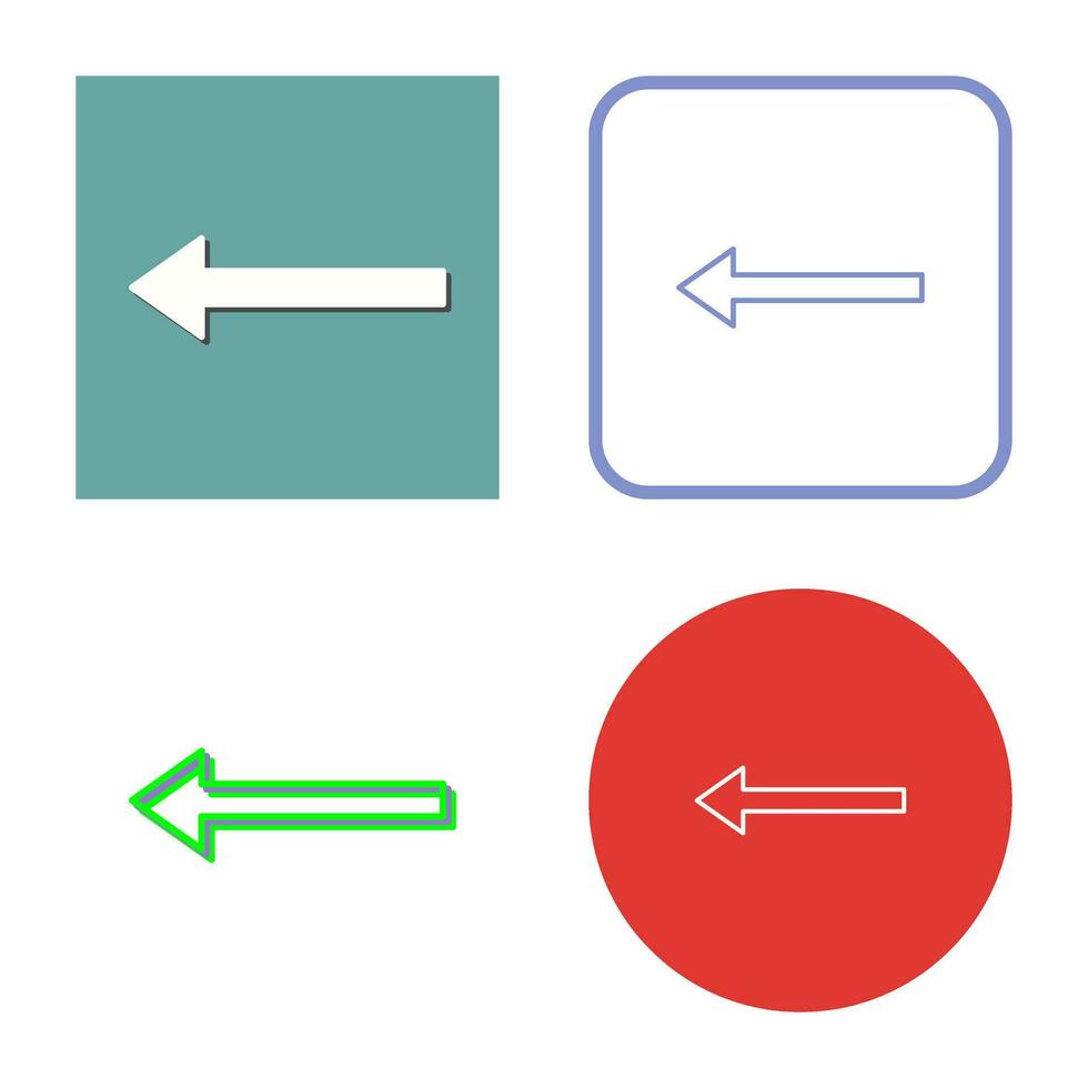 Unique Left Arrow Vector Icon