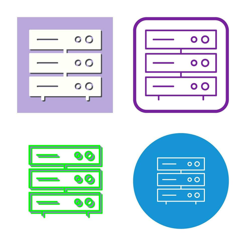 Unique Server Network Vector Icon