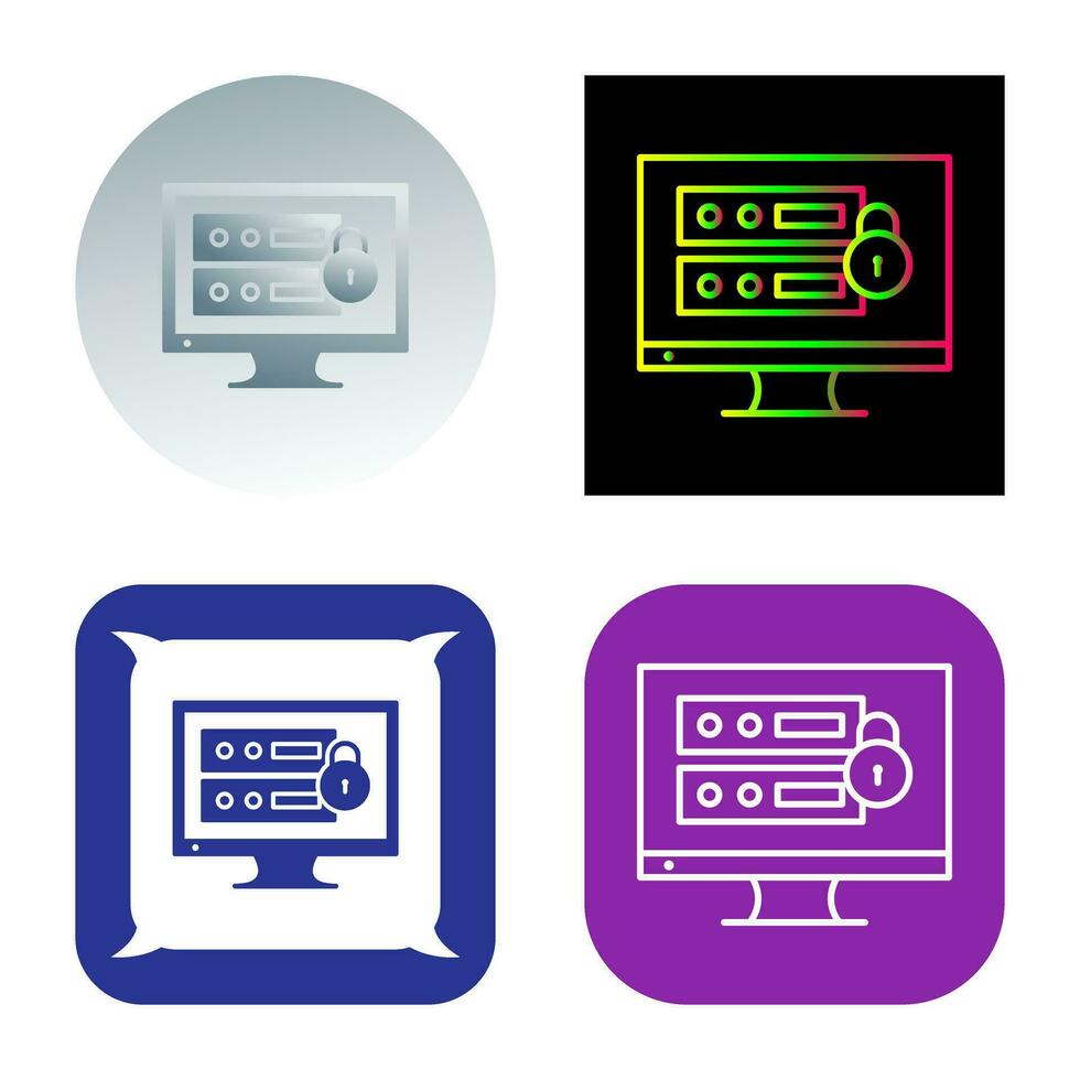 Unique Data Security Vector Icon