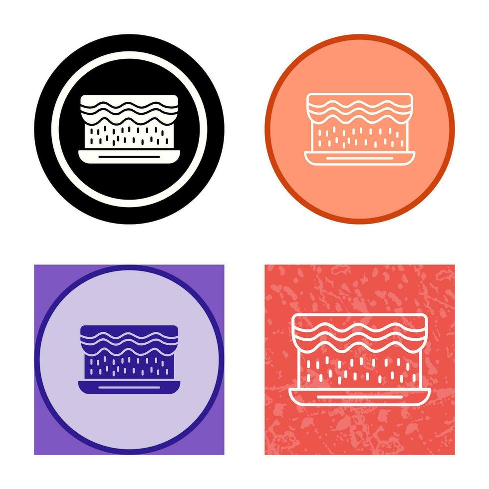 Unique Cream Cake Vector Icon