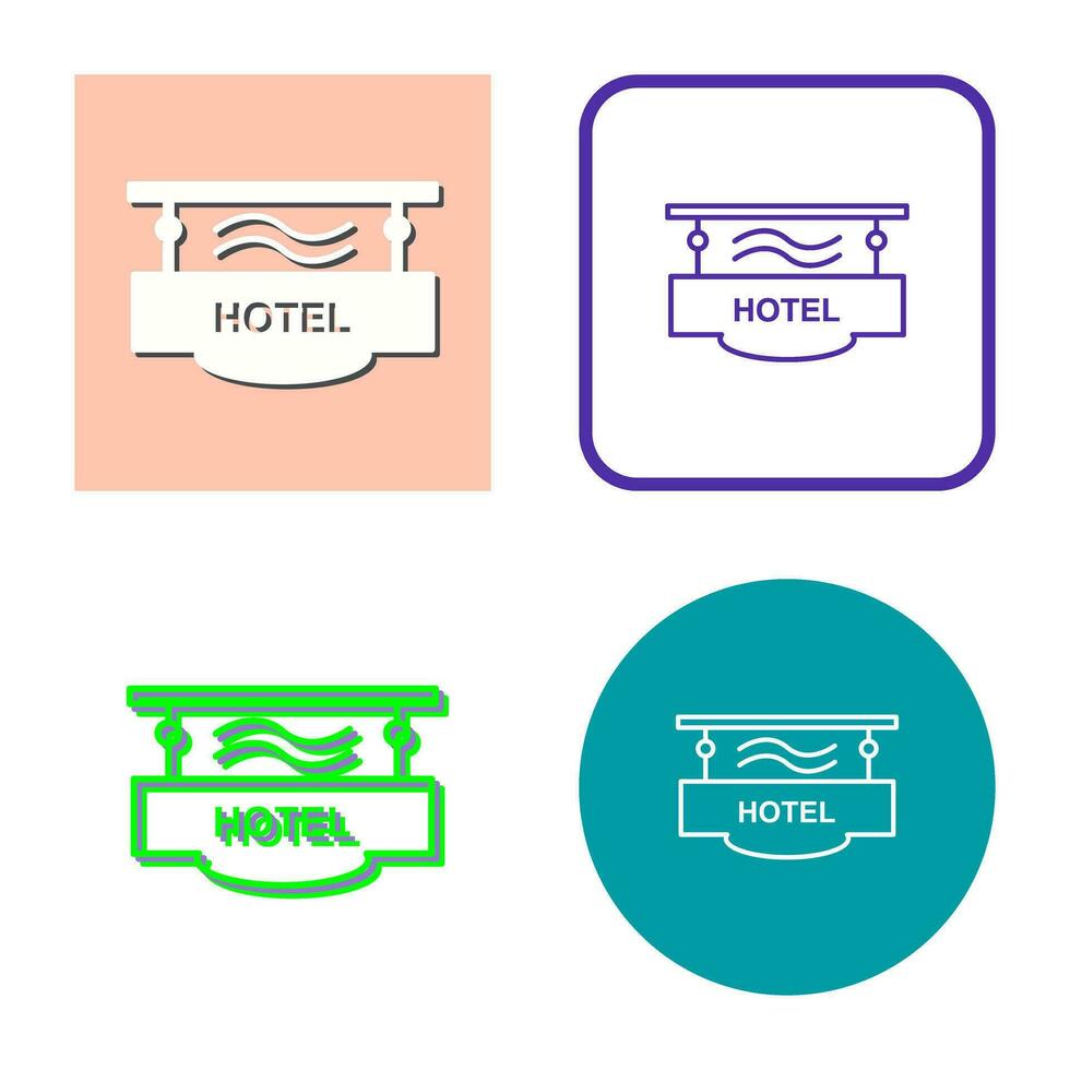 icono de vector de signo de hotel