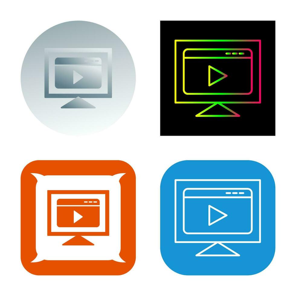 icono de vector de transmisión de video