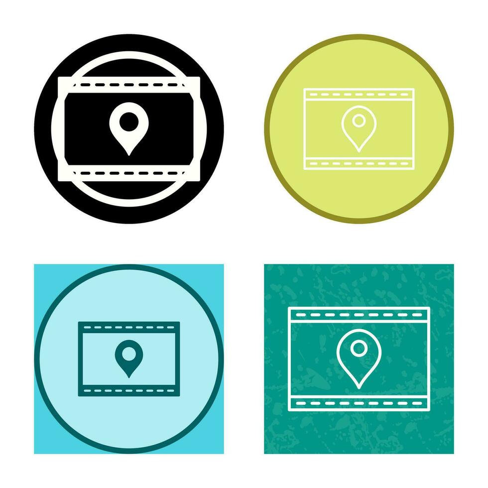 Unique Location Web Advertising Vector Icon