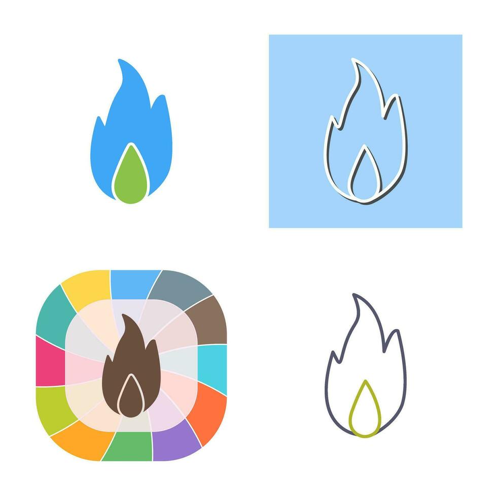 Unique Fire Vector Icon