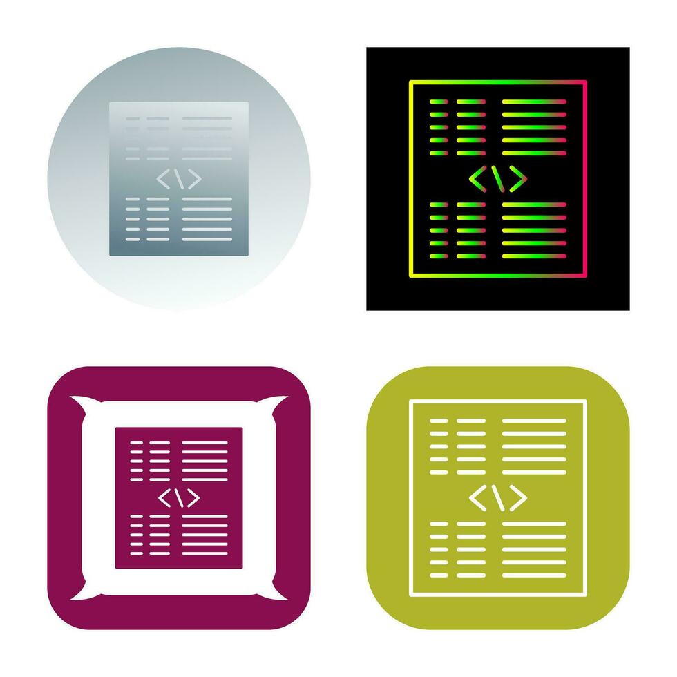 Piece of Code Vector Icon