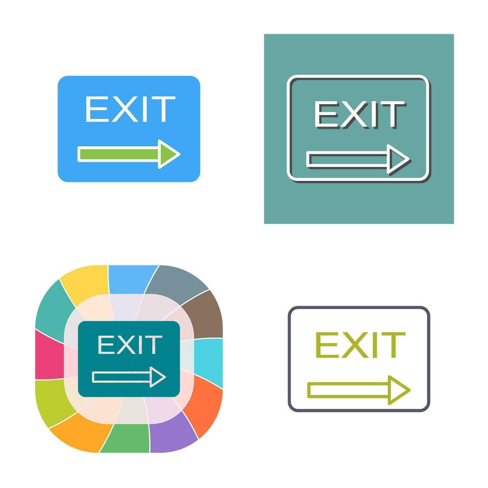 Unique Exit Vector Icon