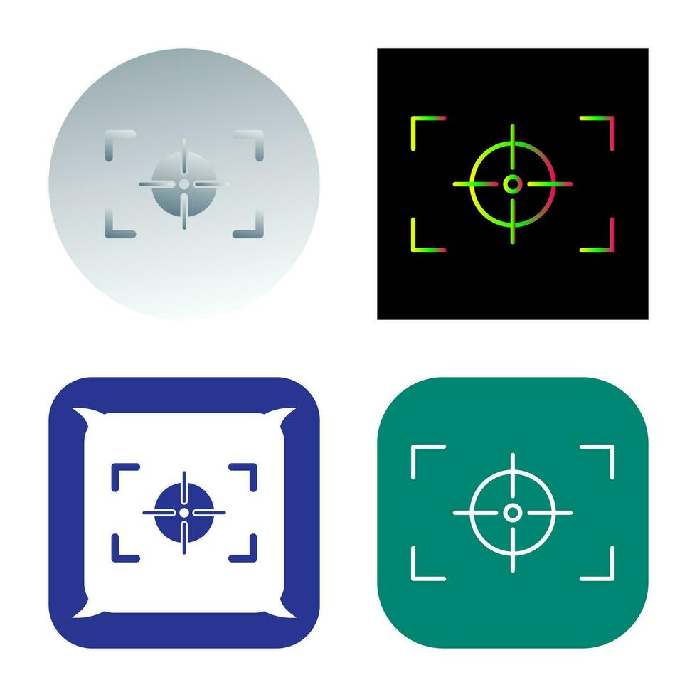 Unique Focus Horizontal Vector Icon