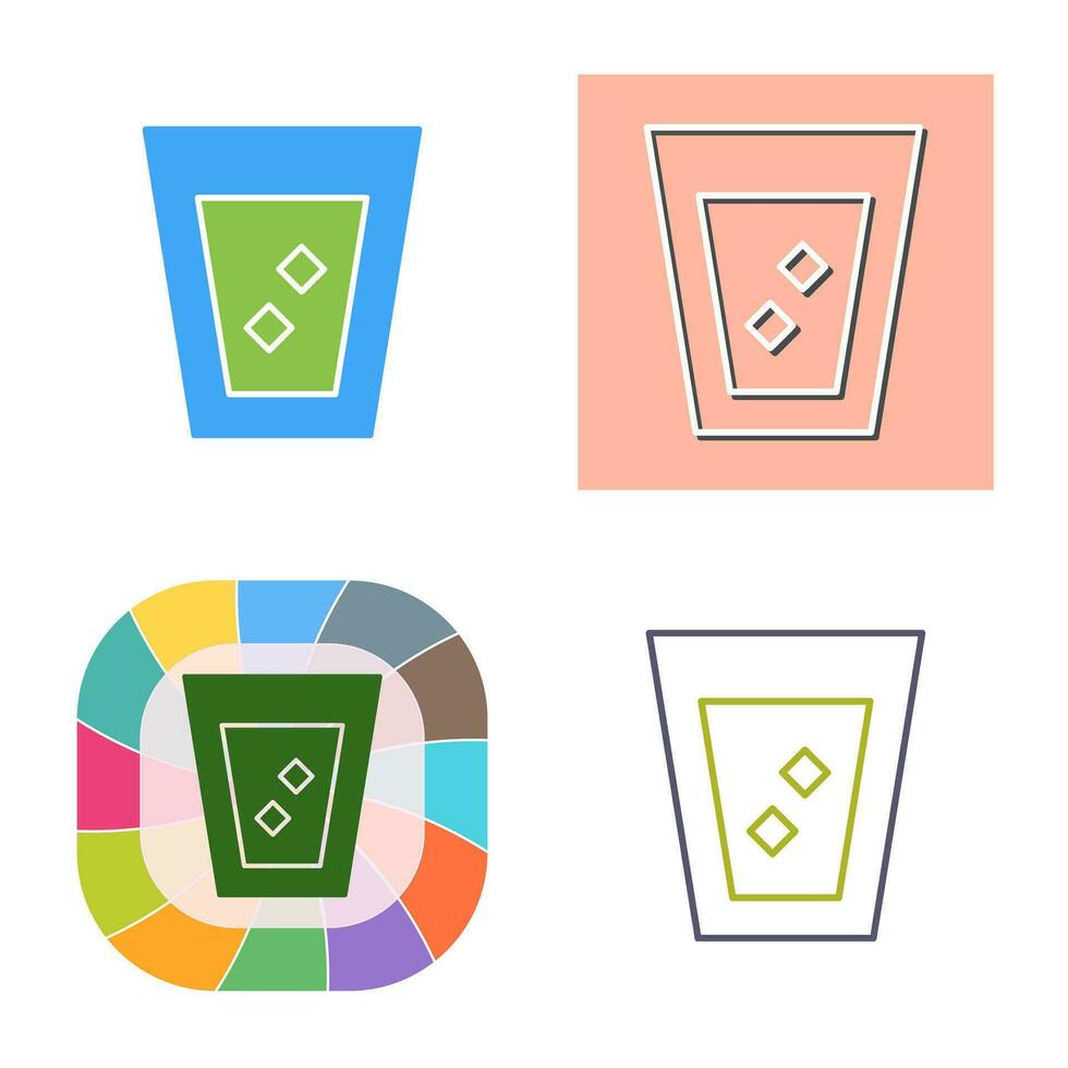 Unique White Russian Drink Vector Icon