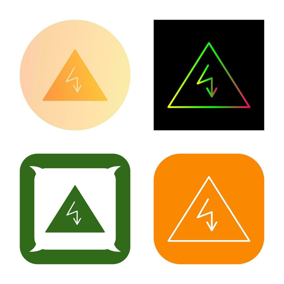 Unique Electricity Danger Vector Icon