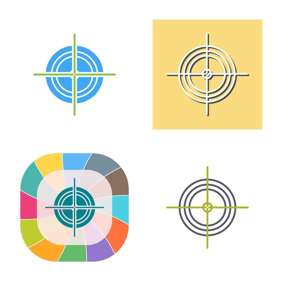 Unique Target Vector Icon