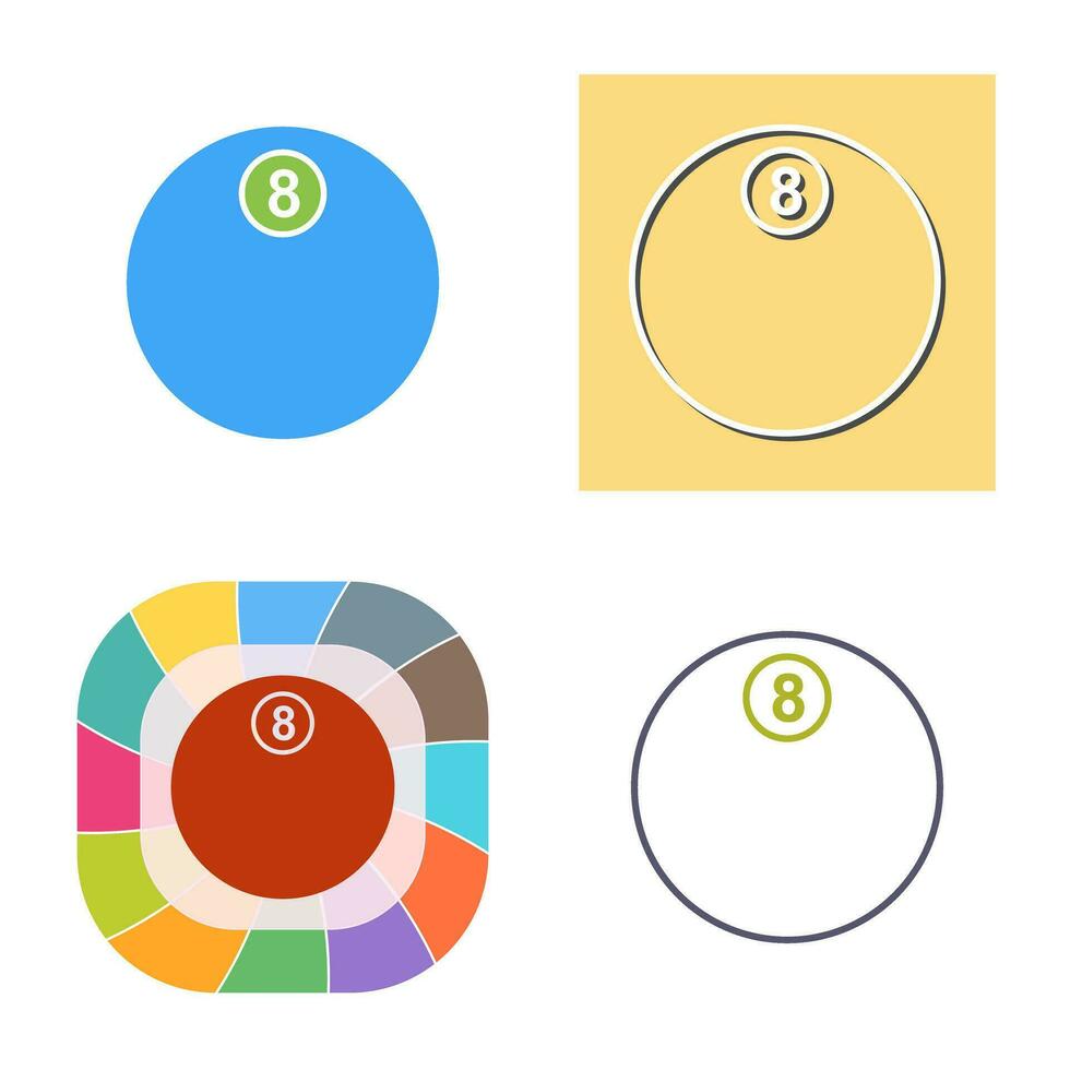 Unique Eight Ball Vector Icon