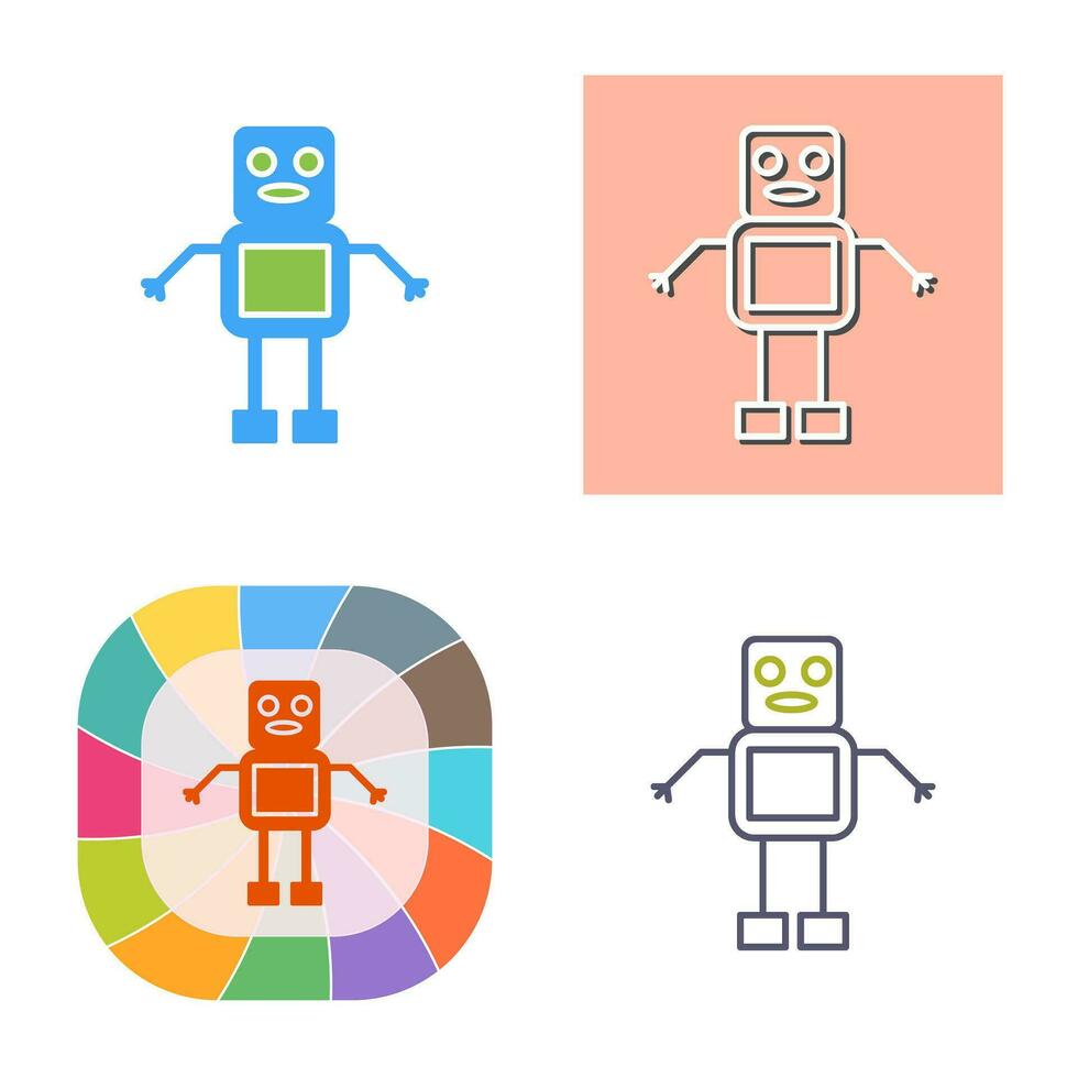 Unique Robot Vector Icon