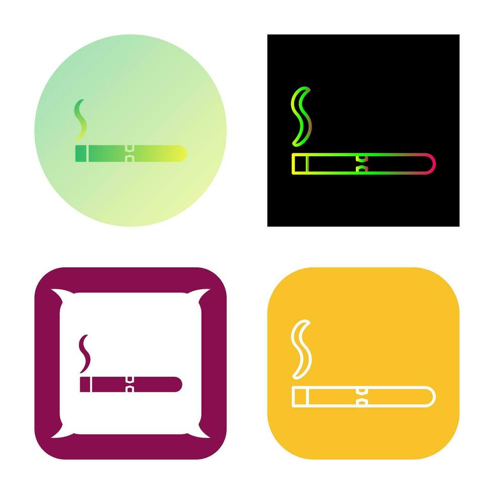 Unique Lit Cigar Vector Icon