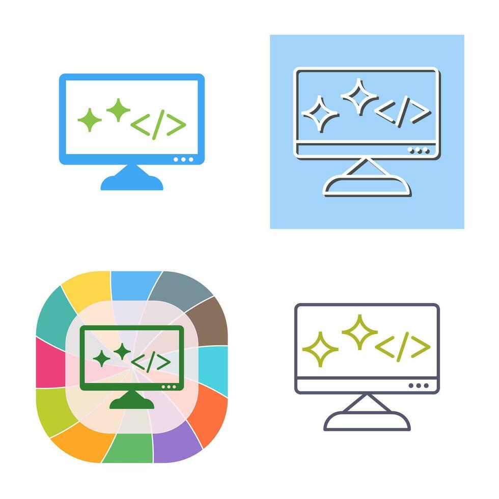 Unique Clean Code Vector Icon
