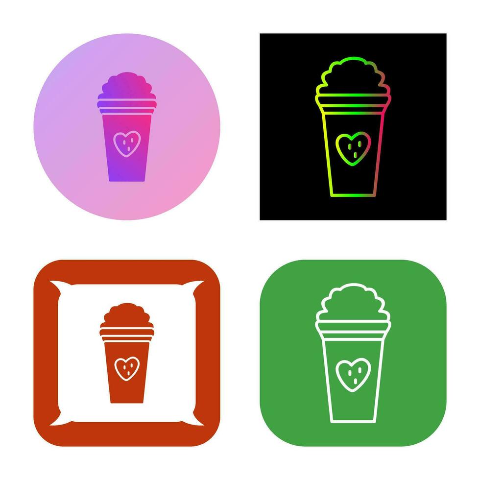 Unique Strawberry Milkshake Vector Icon