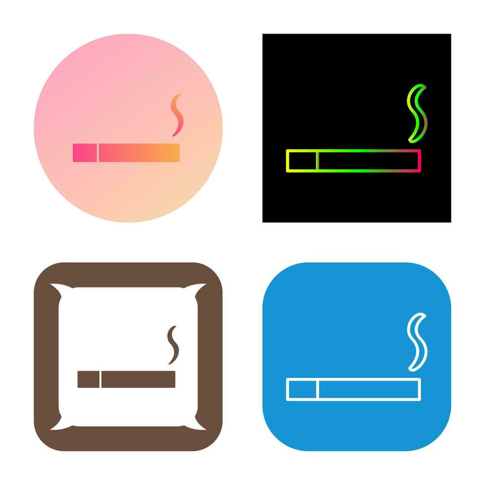 Unique Lit Cigarette Vector Icon