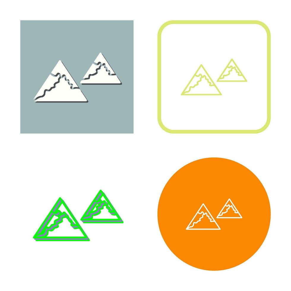 Unique Mountains Vector Icon