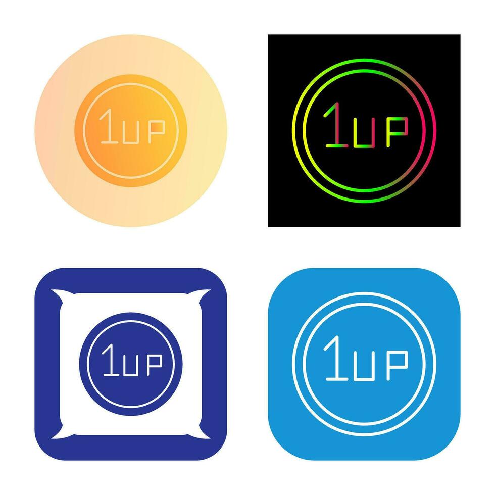 Unique 1UP Vector Icon