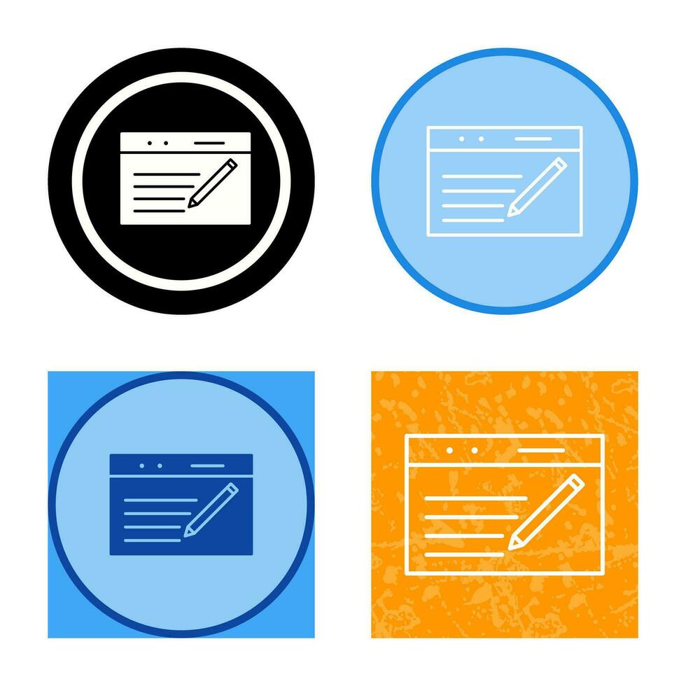 Unique Blogging Service Vector Icon