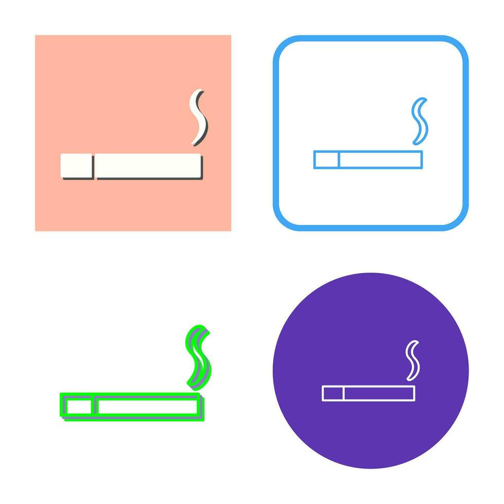 Unique Lit Cigarette Vector Icon